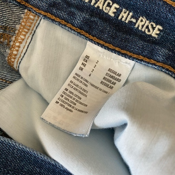 American eagle outfitters denim  ankle jeans vintage hi/rise. Size 2 - Picture 3 of 8